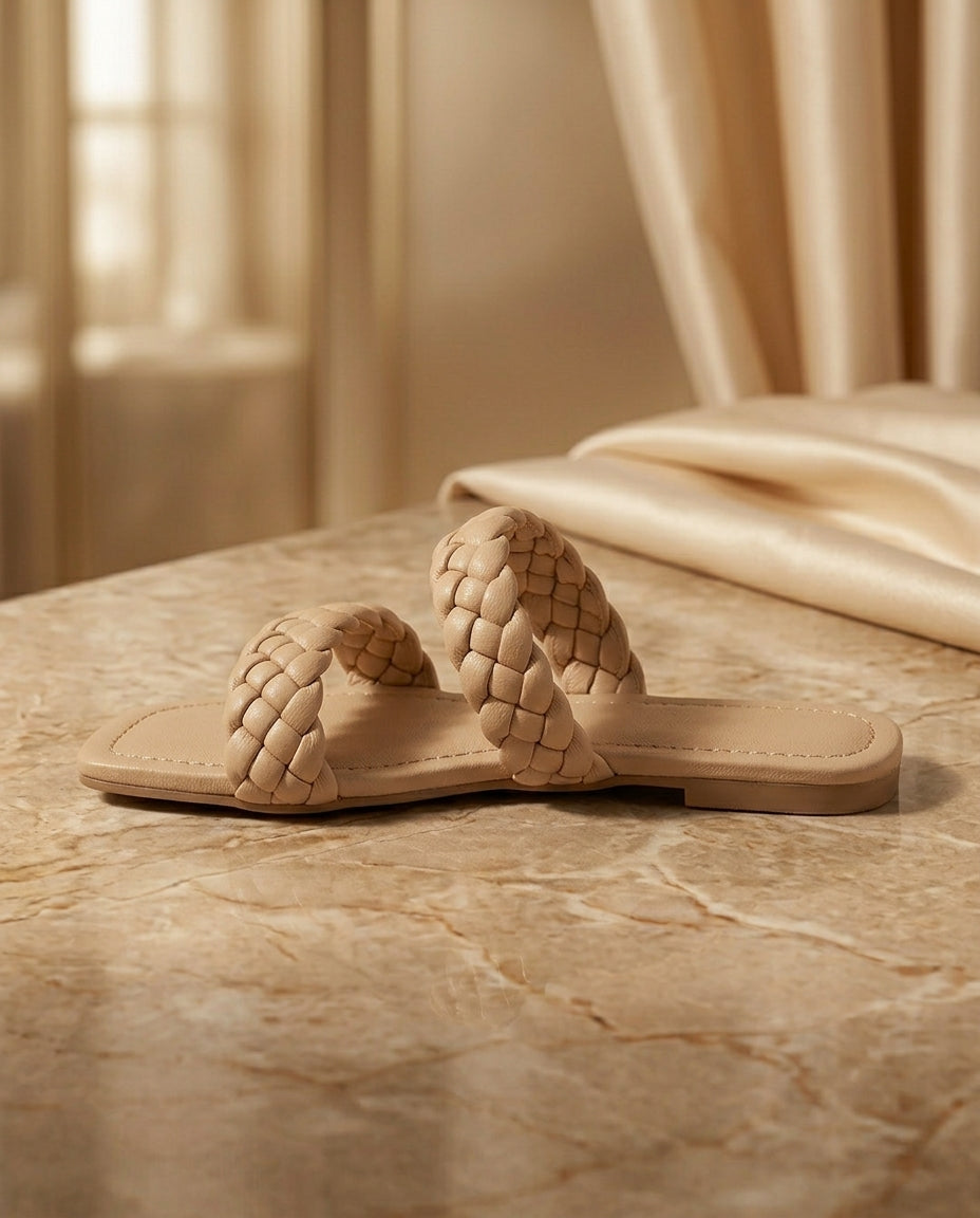womens-open-toe-woven-flat-sandal-beige-colour

