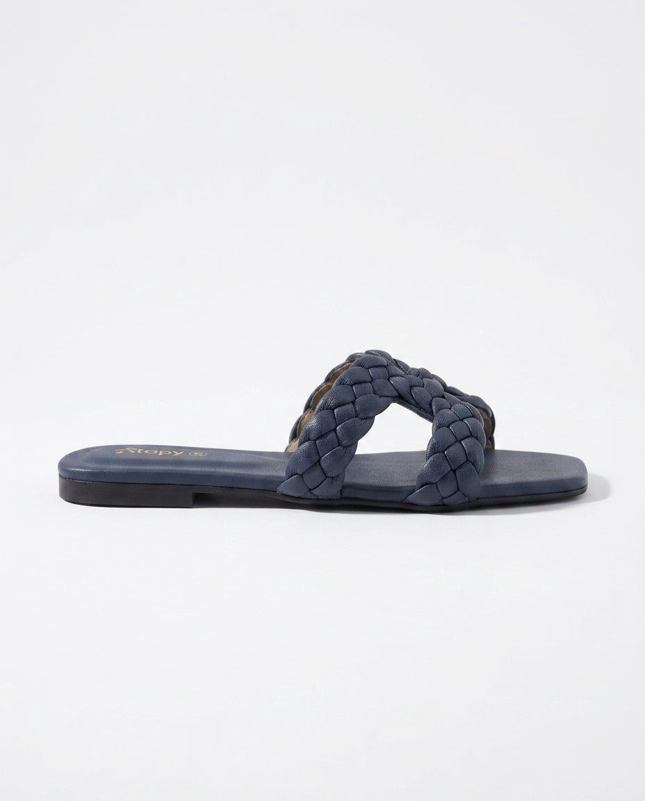 women-braided-flat-sandal-beige-uhr-collection-front-view
